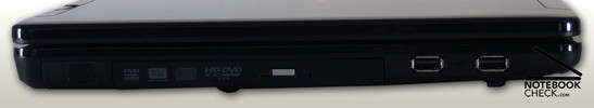 Lado Esquerdo: HD-DVD Drive, 2x USB 2.0