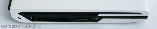 Lado Esquerdo: drive de DVD, USB/eSATA, LAN
