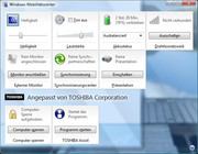 ... o botão de presentação Toshiba, que lança o personalizado Windows Media Center.