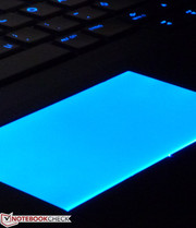 A luz do touchpad é um pouco demais