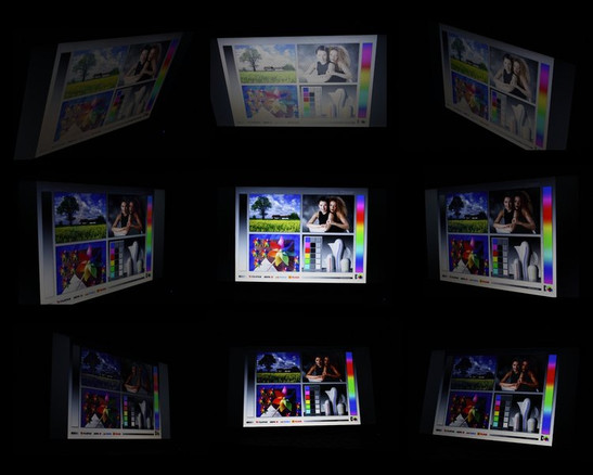 Ângulos de visualização no Samsung X520 Ângulos de visualização no Samsung X520