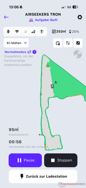 Visão geral com progresso ao vivo