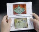 O RG DS da Anbernic jogando Mercenaries Saga 2, um jogo para Nintendo 3DS. (Fonte da imagem: Anbernic - editado)