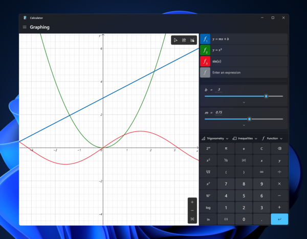 Build 22000.132 também inclui um aplicativo Calculadora revisado. (Fonte de imagem: Microsoft)