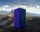 Banner de The Elder Scrolls 6 com o console Xbox em destaque