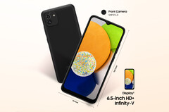 O Galaxy A03. (Fonte: Samsung)