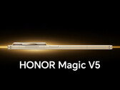 O Honor Magic V5 será 0,1 mm mais fino que o Oppo Find N5. (Fonte da imagem: Honor)
