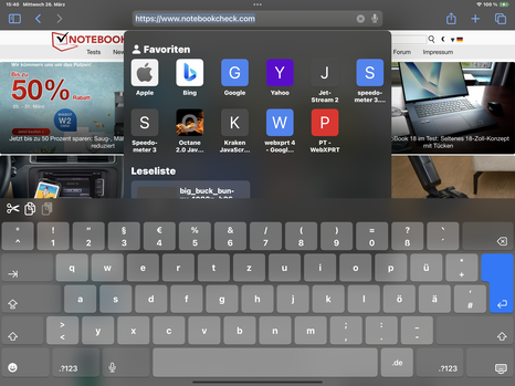 Teclado horizontal