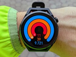O smartwatch também é fácil de ler sob a luz solar brilhante. As cores são vívidas e o contraste é ótimo.