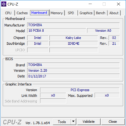 System info: CPU-Z Mainboard