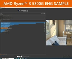 AMD Ryzen 3 5300G Amostra de Engenharia - Cinebench R20 Multi. (Fonte da imagem: hugohk no eBay).
