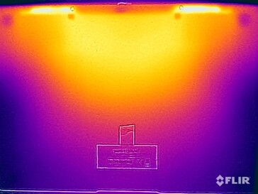 Temperaturas de superfície na parte inferior (teste de estresse)