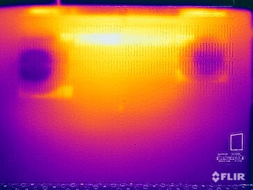 Temperaturas da superfície durante o teste de estresse (fundo)