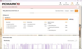 PCMark 10 em modo híbrido