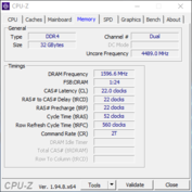 CPU-Z - memória