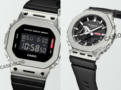 Da esquerda para a direita (foto), o Casio G-Shock GM-5600M-1 e o GM-2100M-1A. (Fonte da imagem: Casioblog)