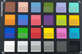 ColorChecker: The target color is displayed in the bottom half of each field.