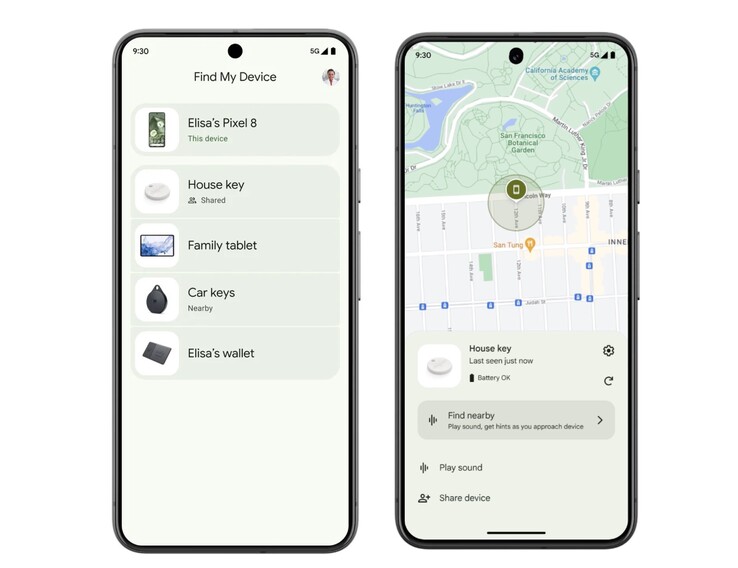 Android os smartphones agora podem rastrear dispositivos perdidos por meio da nova rede "Find My Device" do Google. (Imagem: Google)