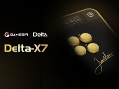 O GameSir Delta-X7 é um controlador de arcade com tela sensível ao toque.