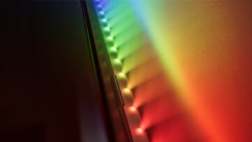 Reproduza a luz de faixa de TV com gradiente.