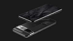 O Pixel 8 Pro tem o mesmo tamanho de display que seu predecessor, ao contrário do Pixel 8. (Fonte de imagem: @OnLeaks & SmartPrix)