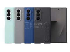 O Galaxy Z Fold7 já pode ser visto em suas quatro cores de lançamento por meio dessas capas originais que vazaram. (Fonte da imagem: via NieuweMobiel)