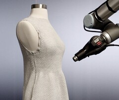O MIT Self Assembly Lab criou um protótipo de um método de produção de vestidos de malha 4D que garante o ajuste perfeito usando calor. (Fonte: MIT Self Assembly Lab)