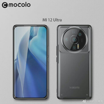 Mais novos renders do Xiaomi "12 Ultra" em um caso. (Fonte: Machine Wang Tengxiao, Ice Universe via Weibo)