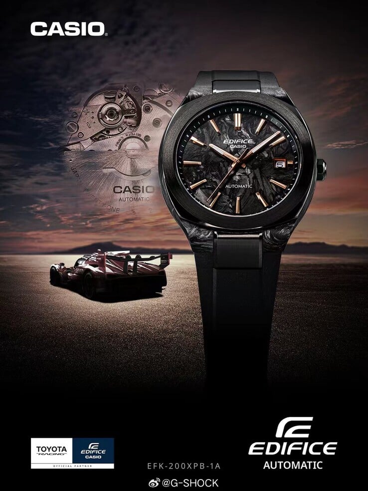 O novo relógio Casio Edifice x Toyota Racing EFK-200XPB-1A
