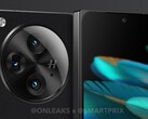 O OnePlus Open pode ser um dos menores smartphones dobráveis lançados até hoje. (Fonte da imagem: @OnLeaks &amp; SmartPrix)