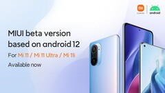 Android 12 está disponível em versão limitada para os Mi 11, Mi 11i e Mi 11 Ultra. (Fonte da imagem: Xiaomi via @stufflistings)