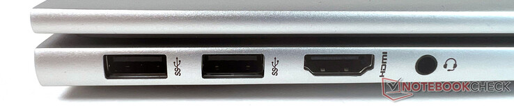 Esquerda: 2x USB SuperSpeed Tipo A 10 Gbit/s, 1x HDMI 2.1, 1x porta combinada fone de ouvido/microfone