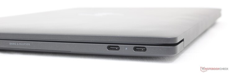 Direita: 2x USB-A 4.0 c/ Thunderbolt 4 + DisplayPort + Power Delivery