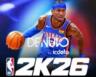 É exibido o banner do NBA 2K26 e do Denuvo