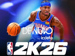 É exibido o banner do NBA 2K26 e do Denuvo