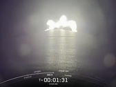 Vista de uma câmera montada no primeiro estágio de um foguete Falcon 9 da SpaceX (Fonte da imagem: SpaceX)