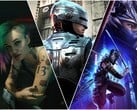 Cyberpunk 2077, RoboCop: Rogue City, Ninja Gaiden 4 (da esquerda para a direita).