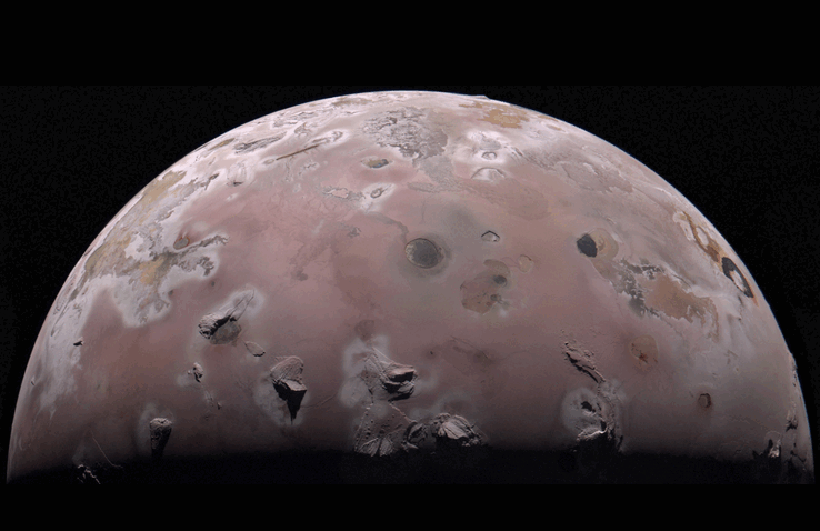 Uma imagem da lua vulcânica de Júpiter capturada pela Juno (Fonte da imagem: NASA, JPL-Caltech, SwRI, MSSS e Gerald Eichstädt)