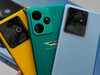 da esquerda para a direita: realme GT 7T, GT 7 Dream Edition e GT 7. (Fonte da imagem: Daniel Schmidt)