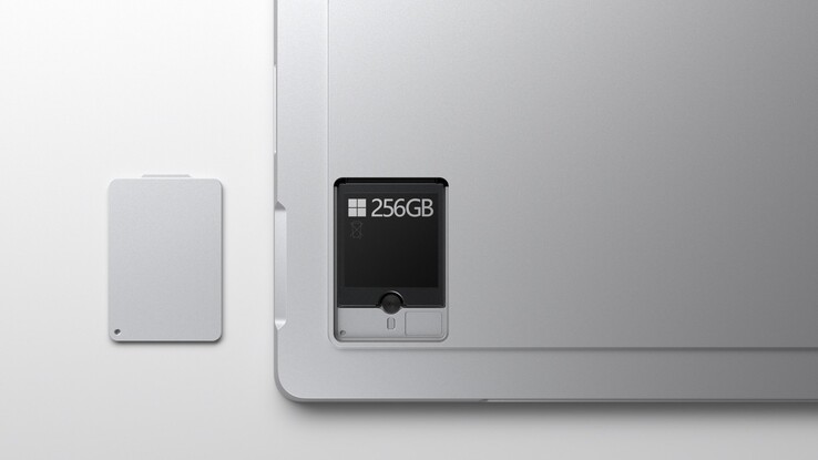 Um olhar sobre o M.2 2230 SSD no Surface Pro 7 Plus. (Fonte de imagem: Microsoft)