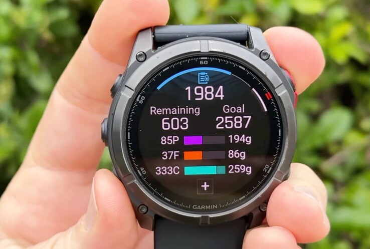 Muitos recursos do monitoramento nutricional da Garmin estão disponíveis apenas no smartphone, não no smartwatch. (Fonte da imagem: DC Rainmaker)