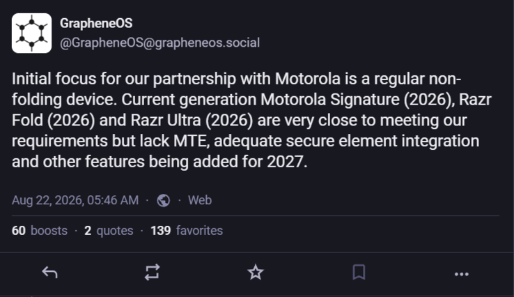 O grafeno não será compatível com o atual modelo principal da Motorola