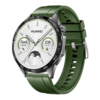 O Huawei Watch GT 4 Spring Edition pulseira de fluoroelastômero preta 46 mm + pulseira de fluoroelastômero verde abeto 2 em 1. (Fonte da imagem: Huawei)