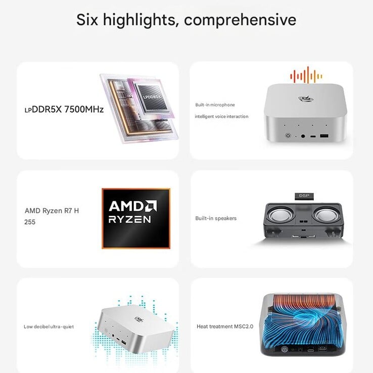 Principais destaques do mini PC SER9 Pro 255 (Fonte da imagem: Beelink - tradução automática)