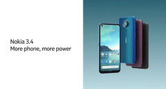 O Nokia 3.4. (Fonte: HMD Global)