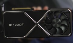 O cartão Nvidia GeForce RTX 3090 Ti foi revelado no CES 2022. (Fonte da imagem: Nvidia - editado)