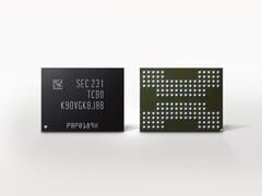 Uma imagem renderizada dos chips de memória V-NAND de 8ª geração da Samsung