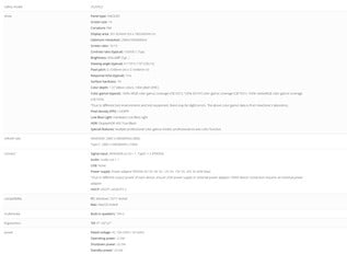 Especificações do monitor portátil (Fonte da imagem: ViewSonic - tradução automática)