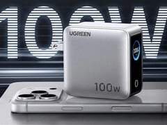 O carregador Nexode Pro 100W de 4 portas tem um preço promocional de lançamento de US$ 54,99. Na foto: uma imagem promocional destacando a capacidade de carregamento rápido do carregador.