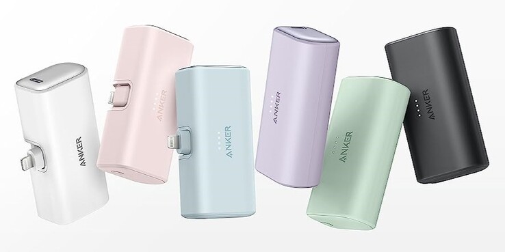 O Anker 621 Power Bank (conector embutido Lightning, 12W) vem em várias cores. (Fonte da imagem: Anker)